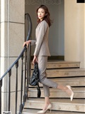 SIW Sven Media 066 Grey coffee suiting double breasted trouser suit - Jiahui(4)